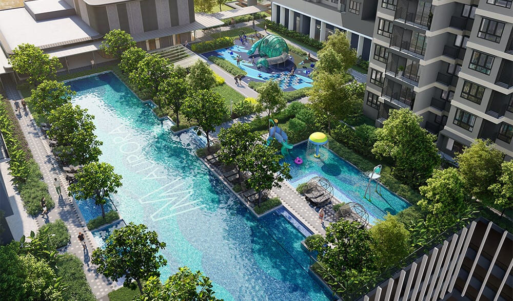 M Aurora's 50-metre infinity lap pool