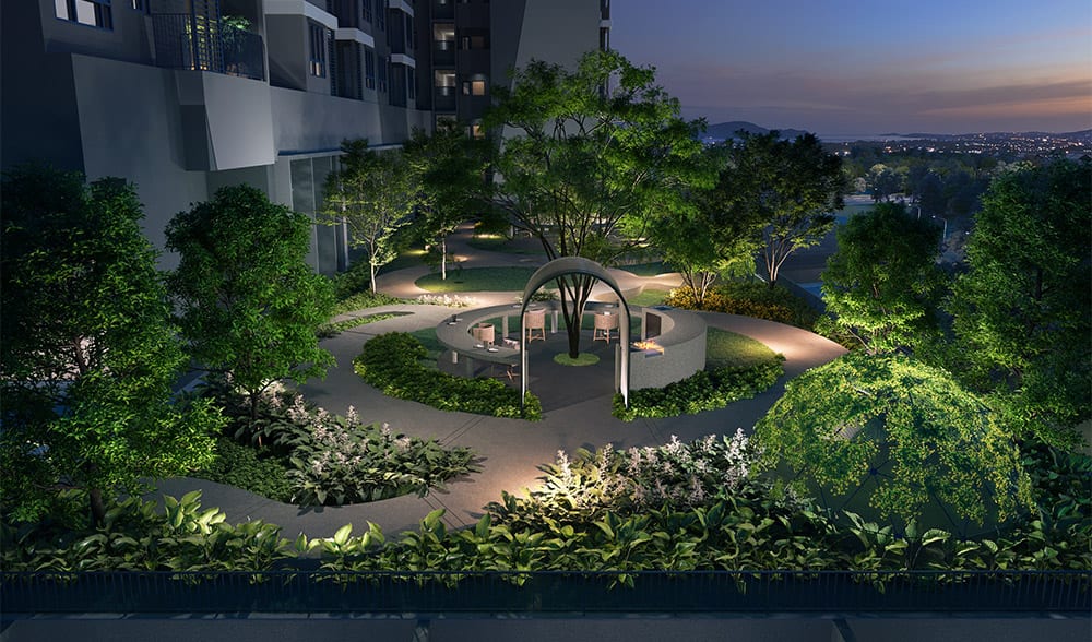 M Aurora's urban glamping lounge deck